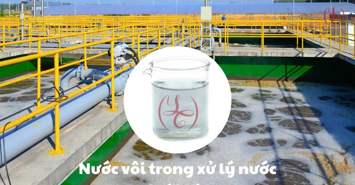 Nước vôi trong (Ca(OH)2) trong xử lí nước.