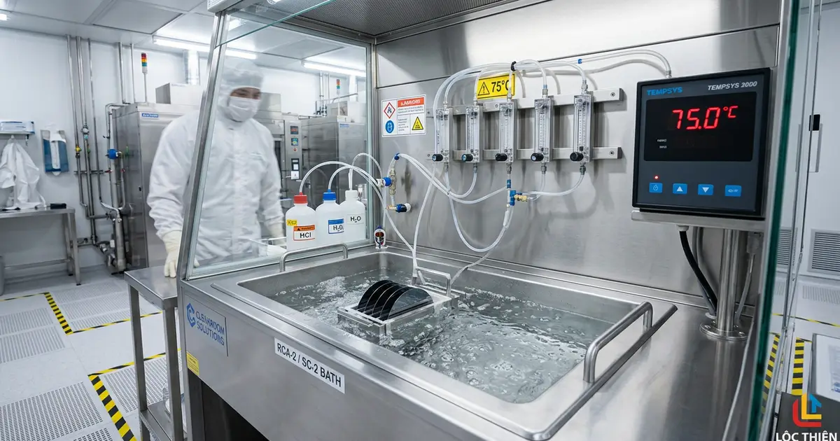 Bể RCA-2 trong quy trình làm sạch wafer