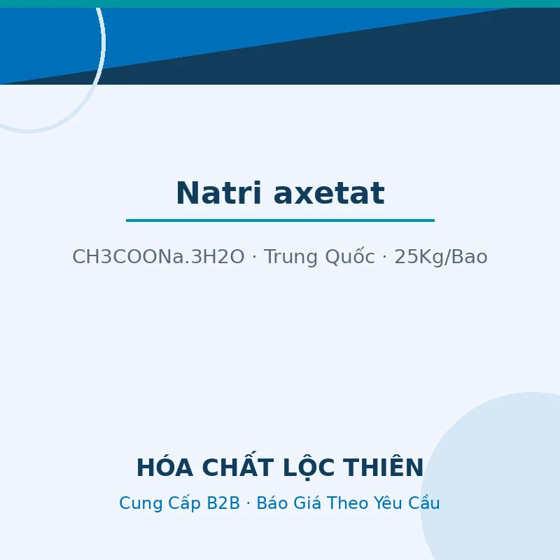 Natri axetat | CH3COONa.3H2O | Trung Quốc | 25Kg/Bao