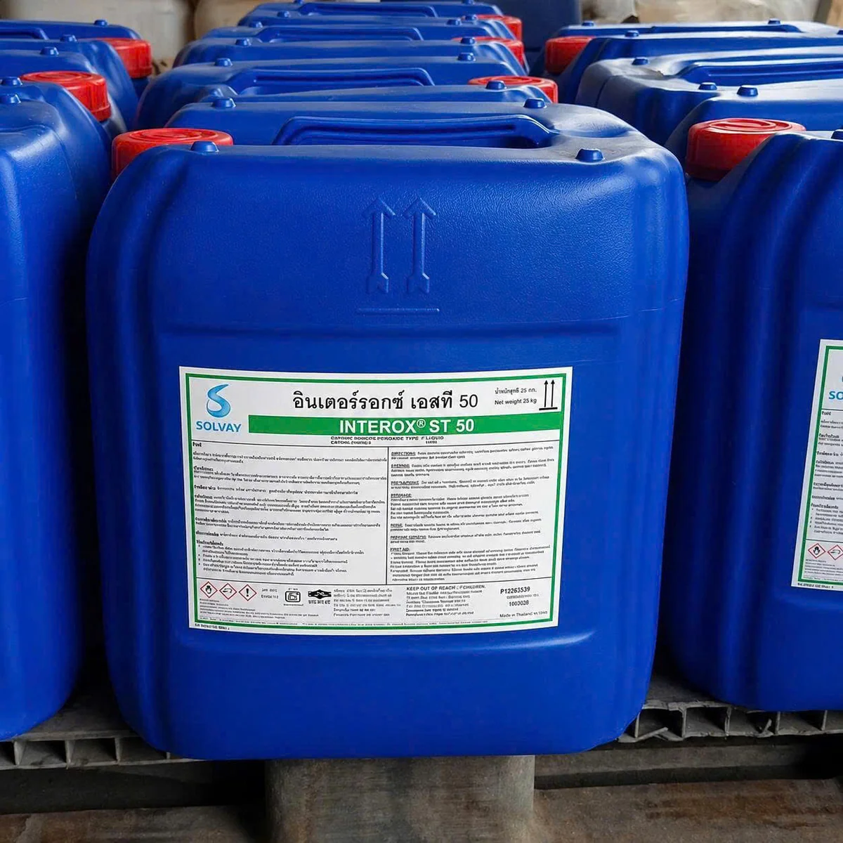 H2O2 35% Food Grade INTEROX FCC 35 — Solvay Thailand (30kg Can)