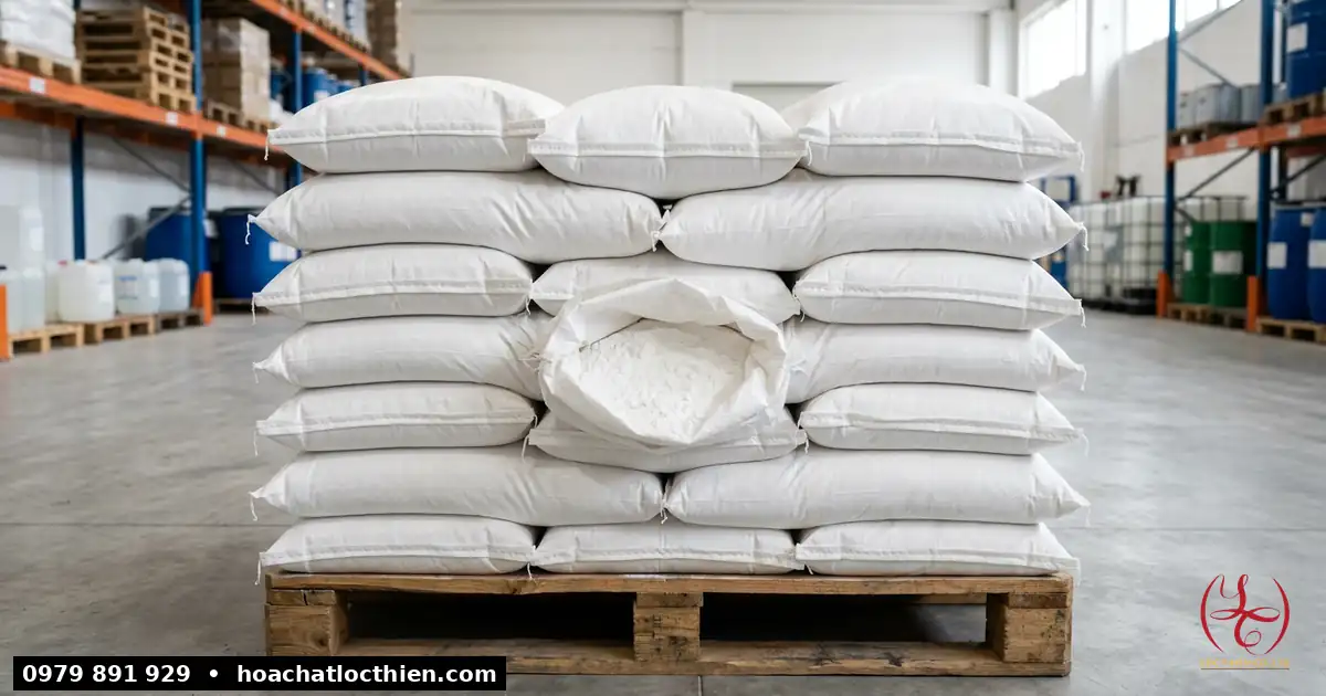 Natri Bicarbonate NaHCO3 99% dạng bột đóng bao - baking soda thực phẩm dược phẩm - Hóa Chất Lộc Thiên