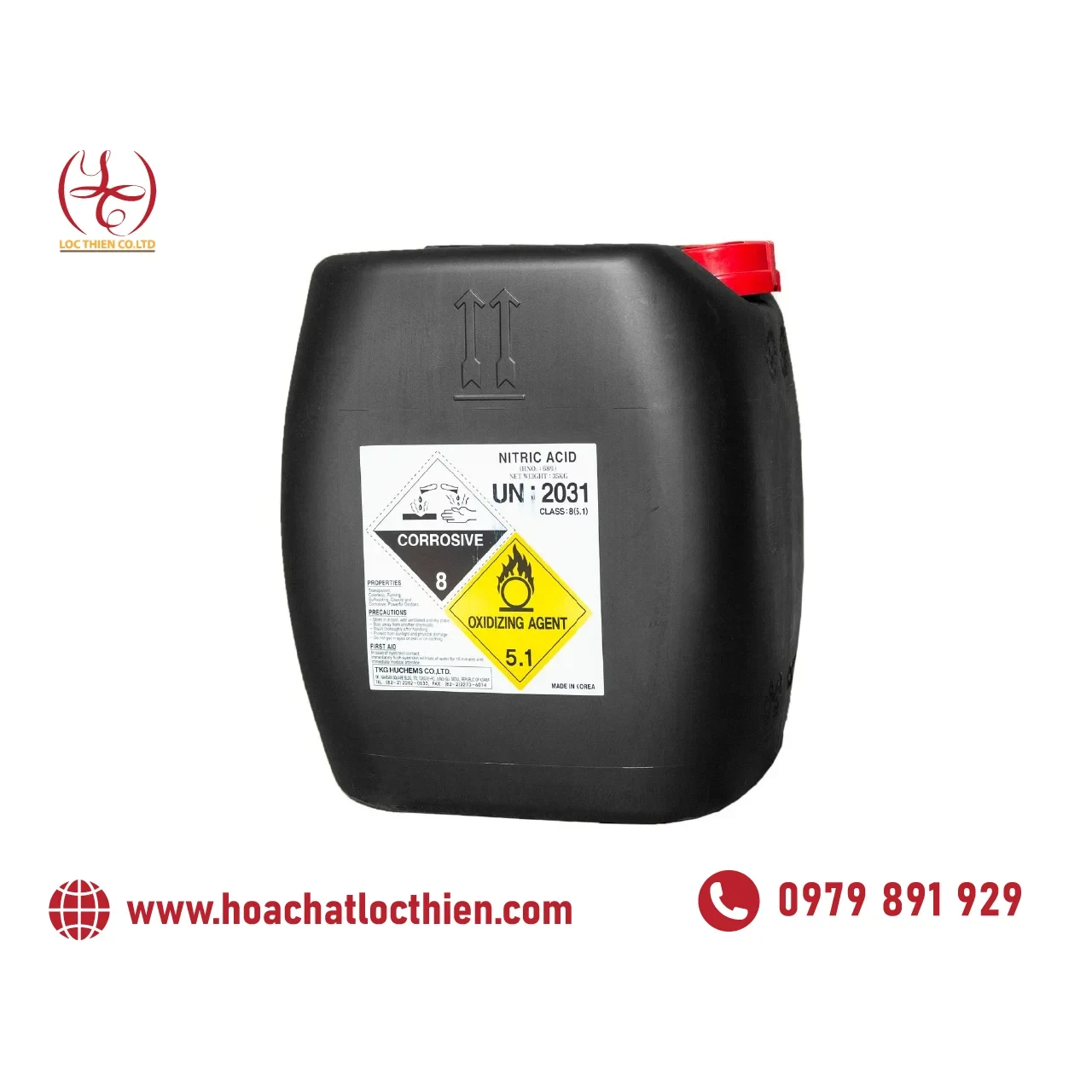 Acid nitric – HNO3 68% | Hàn Quốc — Lộc Thiên Chemical