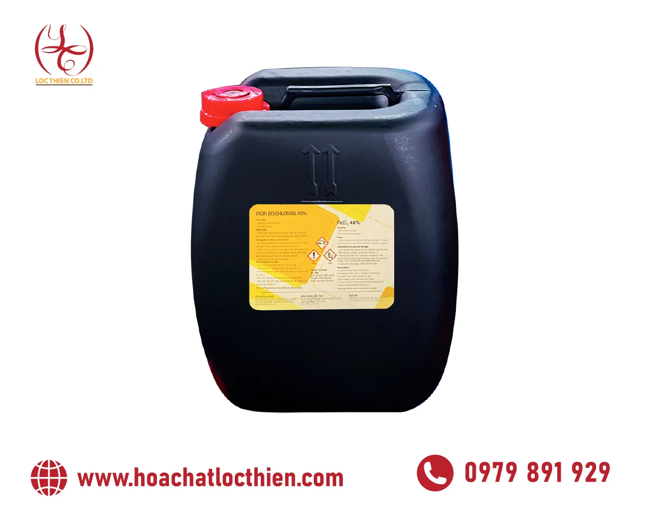FeCl3 36-40% Keo Tụ XLNT | Bông Nặng Lắng Nhanh — COA Lô | Lộc Thiên