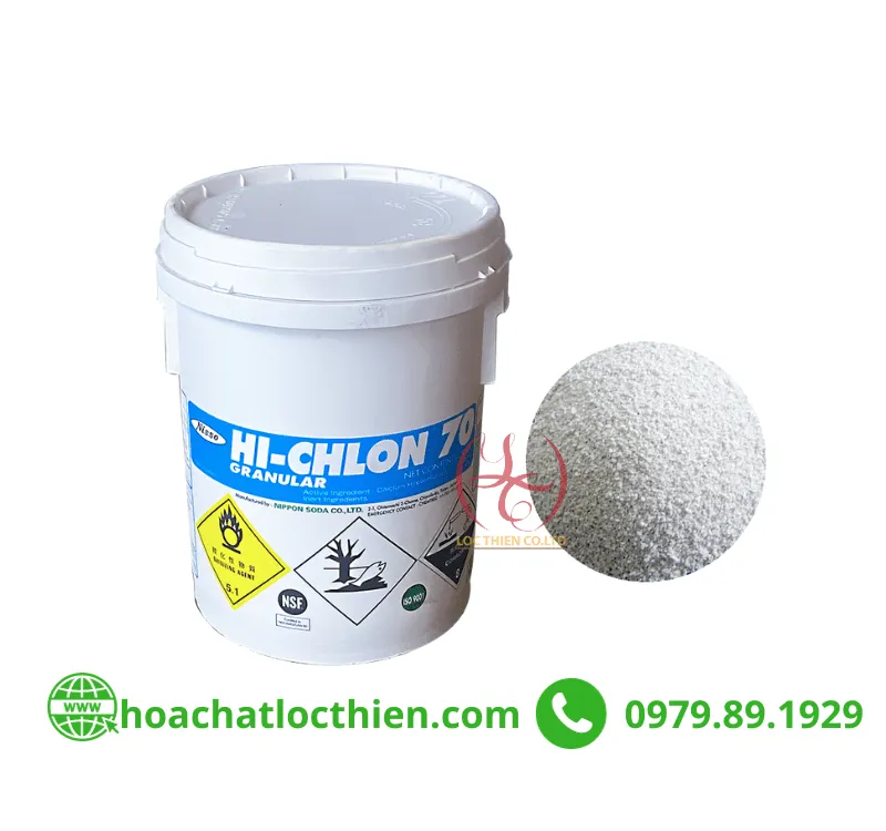Chlorine Hi-Chlon Ca(OCl)2 70% | Nhật Bản | 45Kg/Thùng — Lộc Thiên Chemical